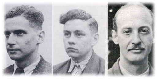 The Jedburgh Dudley Team from left to right Henk Brink Greve John Austin and John Olmsted