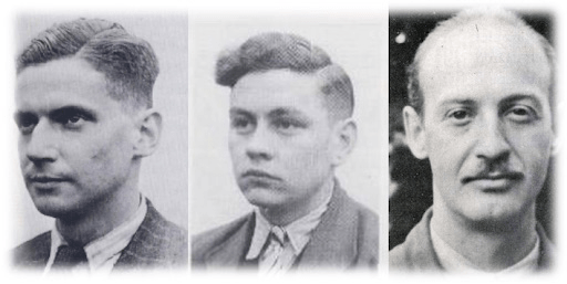 The Jedburgh Dudley Team from left to right Henk Brink Greve John Austin and John Olmsted